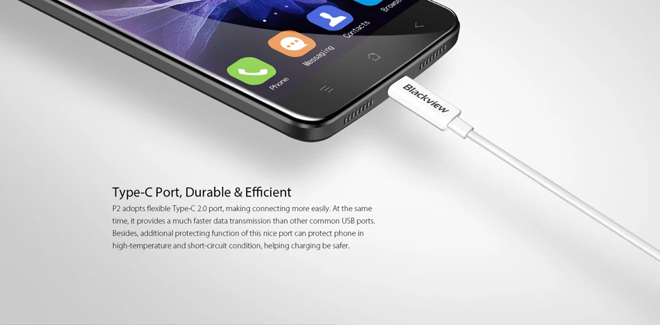 Blackview P2 6000mAh 5,5 ''Full HD MTK6750T Восьмиядерный QC OTG Android металлические мобильные телефоны 4 Гб ram 64 Гб rom смартфон с отпечатком пальца