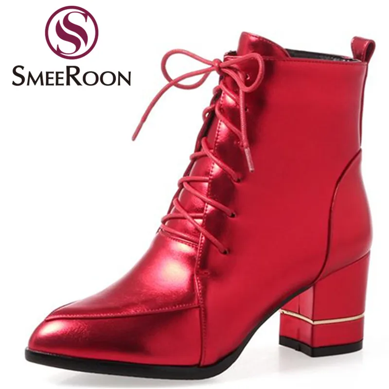 Smeeroon/Новинка Лидер продаж 2018 года Женские ботинки для отдыха ботильоны на