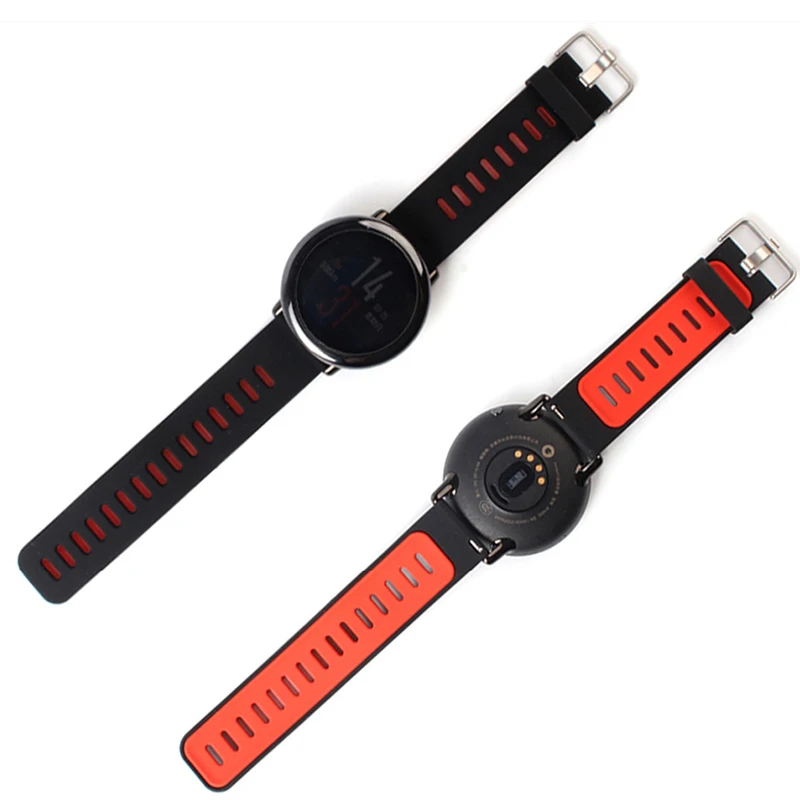 Ремешок силиконовый для Amazfit Stratos 2 22 мм сменный Браслет смарт часов Xiaomi Huami Watch