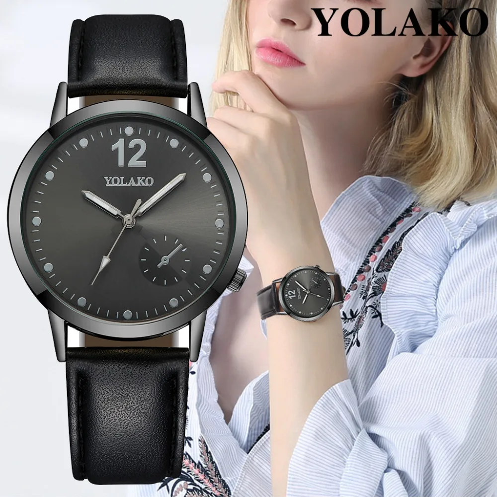 YOLAKO брендовые Роскошные Деловые женские часы кварцевые наручные Reloj hombre Простые