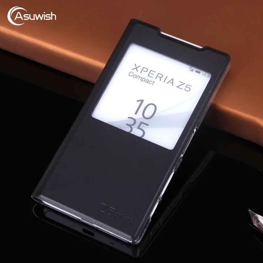 Умный 360 флип-чехол кожаный чехол для sony Xperia Z5 Compact/Z5 mini E5823 E5803 чехол для телефона тонкий роскошный чехол