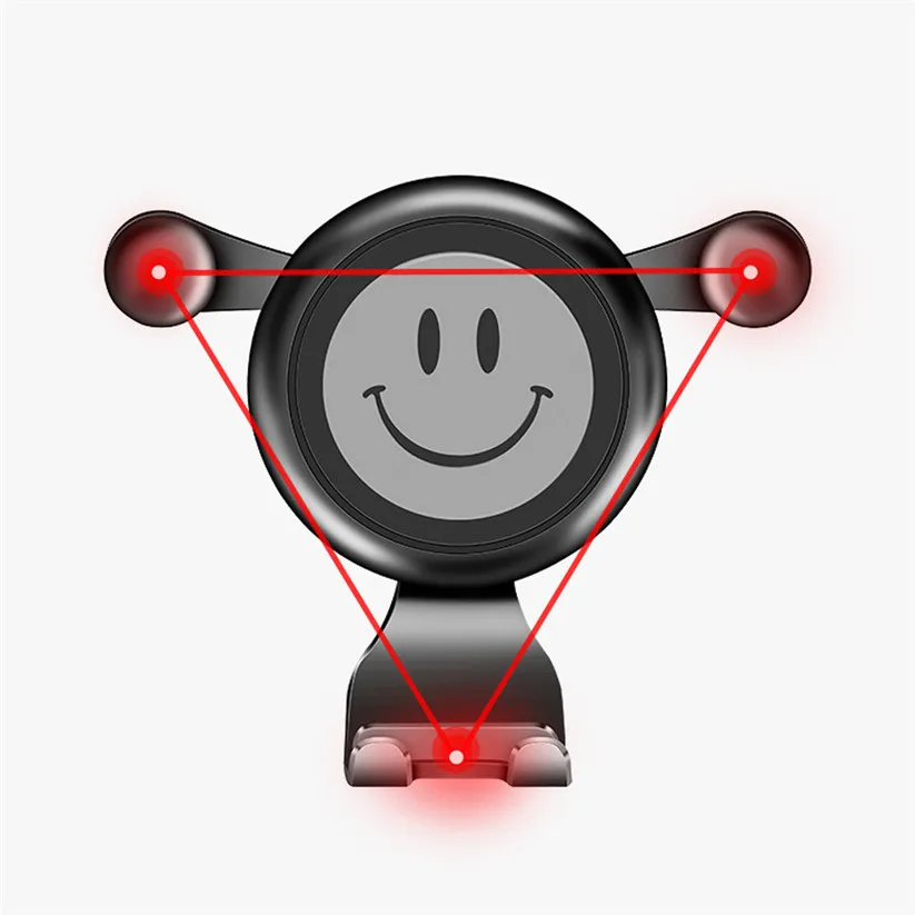 Car-styling wupp Mounts Holder 360 Rotating Gravity Car Mount Air Vent Creative Smiley Face Bracket td0821 dropship | Автомобили и