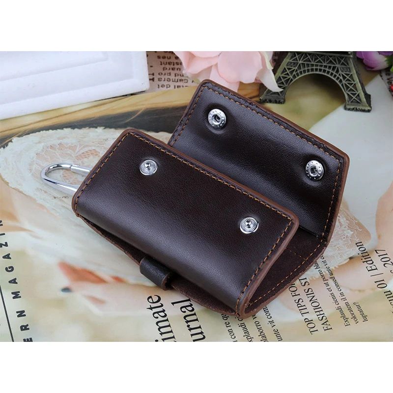 Брелок из натуральной кожи унисекс многофункциональная сумка для ключей