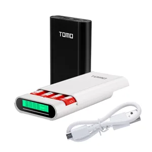 tomo m4 smart power charger power bank case 4 x 18650 lithium ion battery portable diy powerbank box charger for 18650 battery free global shipping