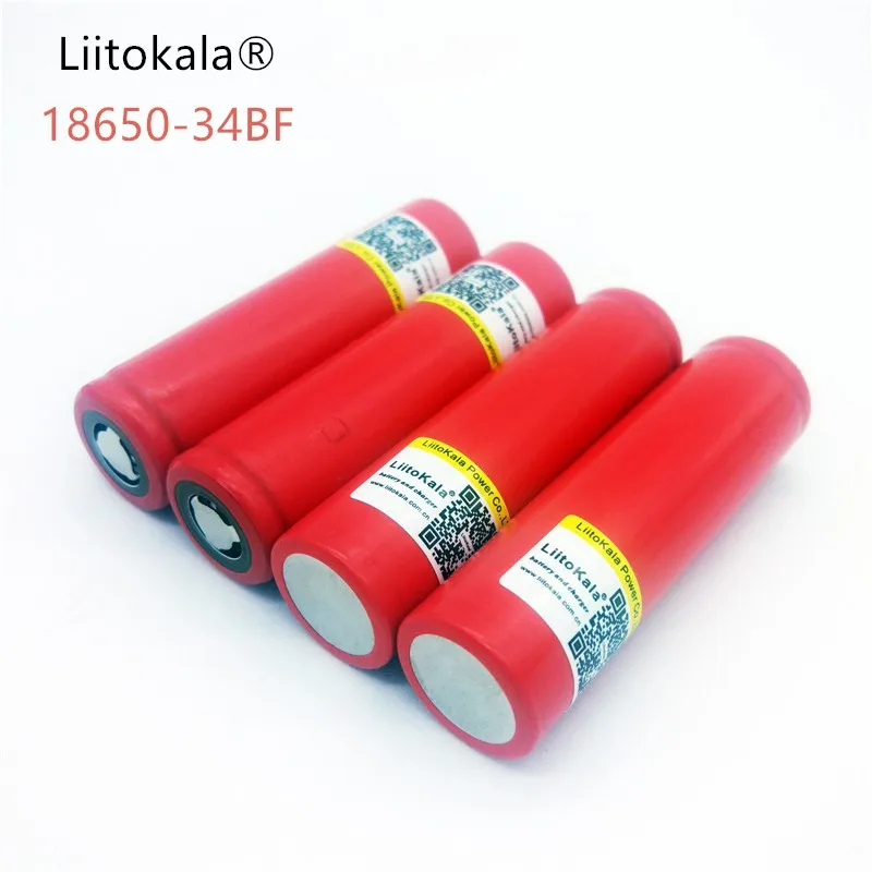 2018 4 шт./лот NCR18650BF Liitokala 3 6 В 3400 мАч Оригинальная 18650 аккумуляторная батарея