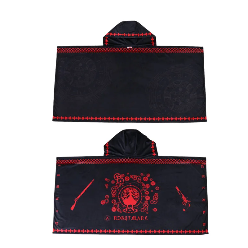 

Anime DATE A LIVE Tokisaki Kurumi Cosplay Cloak Hooded Cape Coat Comfortable Women Men Otaku Air conditioner Blanket Shawl