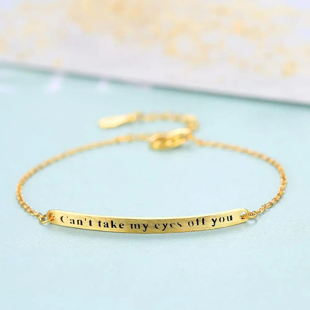 Can't Take My Eyes Off You Romantic Bracelets for Female 925 Sterling Silver Gold Bracelet Dropshipping SP236 | Украшения и