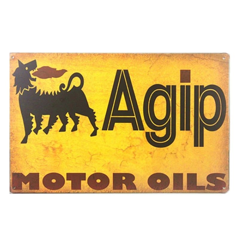 Agip моторные масла винтажные металлические вывески для гаражных стен железные