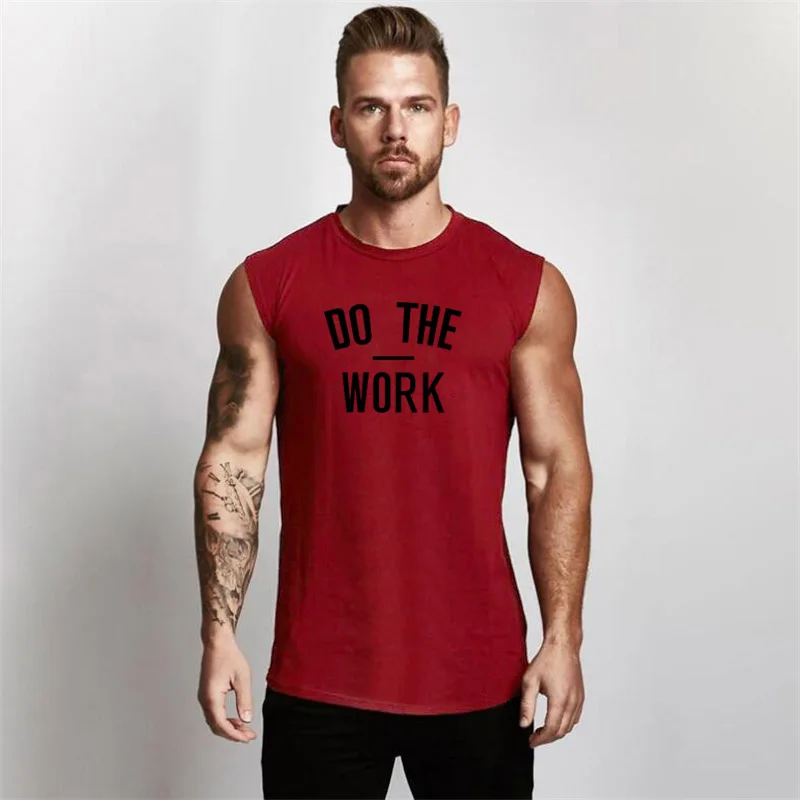 red75 Muscleguy Brand Gyms Clothing Workout Sleeveless Shirt Tank Top Men Bodybuilding Fitness Mens Sportwear Muscle Vests Men Tanktop - Цвет: red75
