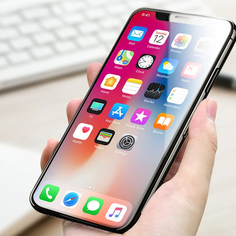 Suntaiho защитное стекло на айфон 7 6 5D Tempered Glass for iPhone 8 plus X XS Max XR 6S Edge Full Curved Anti Explosion Screen