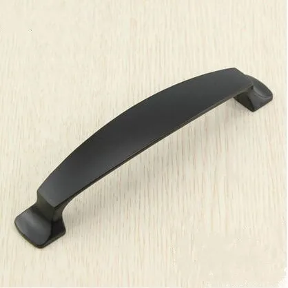 

kitchen cabinet handle pull 5" balck drawer dresser cupboard door pull knob 128mm modern simple black furniture decorate handles