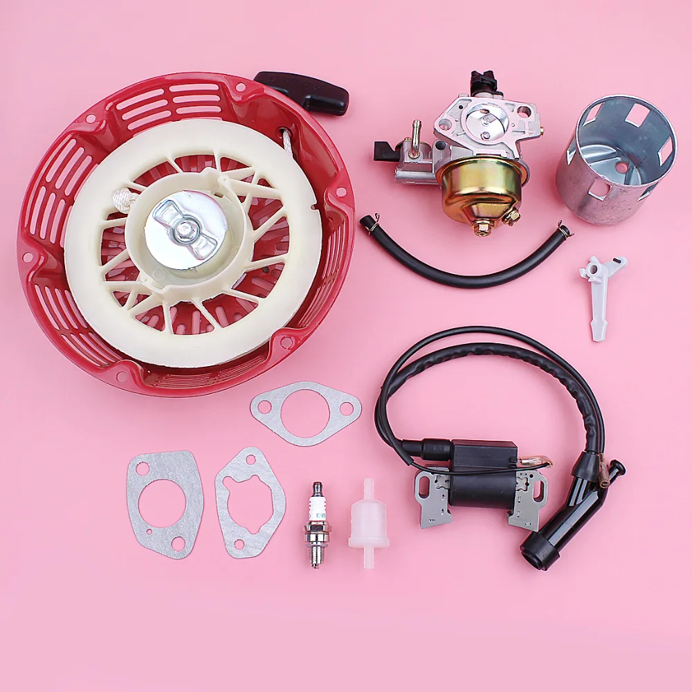 

Carburetor Ignition Coil Recoil Pull Starter For Honda GX390 13HP GX 390 Lawn Mower Engine Part Choke Rod Gasket Cup Kit