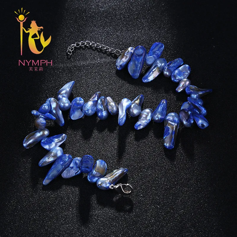 [NYMPH] жемчужные браслеты на ногу с натуральным пресноводным жемчугом Ювелирные