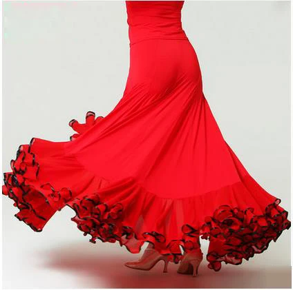 Новый стиль костюмы для бальных танцев молочный шелк юбка женщин юбки танцев|skirt