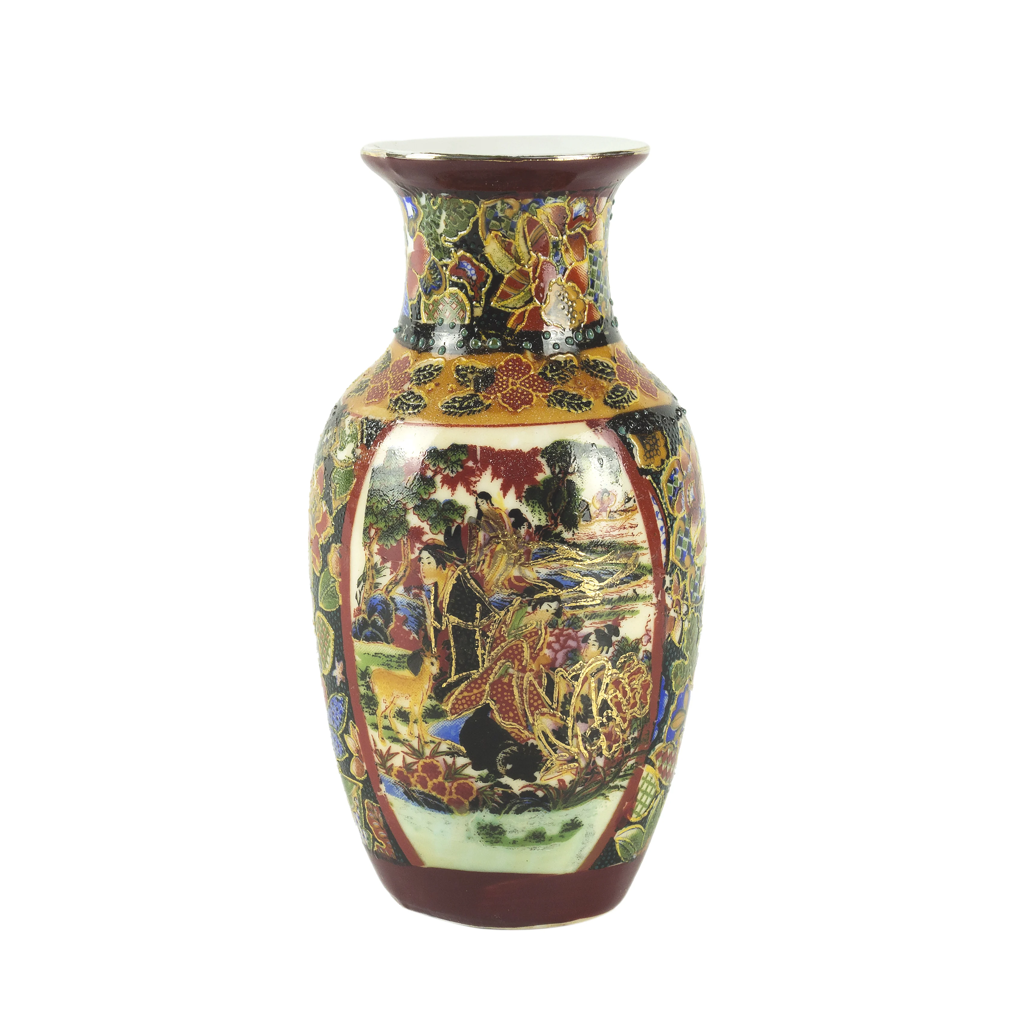 KING DOES Porcelain Vase Ceramic White Antiques Vases Gold Flower Classic Decorative Glass Table Arrangement Vintage | Дом и сад