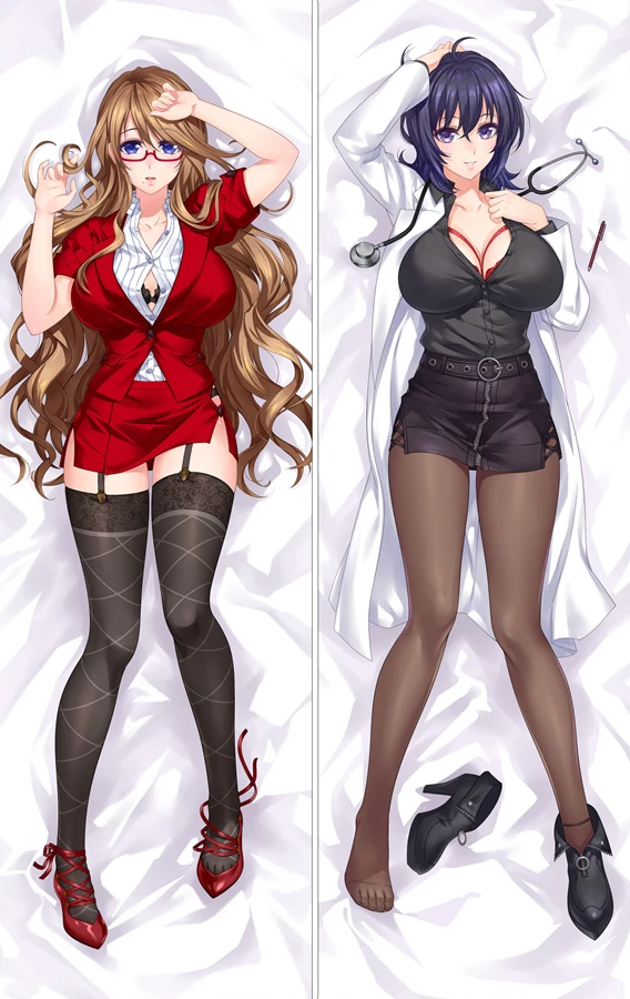 MMF galgame Saimin Ryoujoku Gakuen сексуальная наволочка для подушки Shirogane Reika &amp Miyauchi Yurine Аниме
