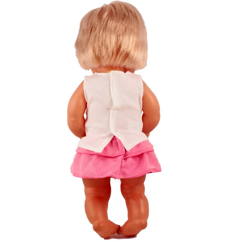 Одежда для куклы 3 в 1 красный свитер пальто с белым жилетом кружевная юбка 41 см