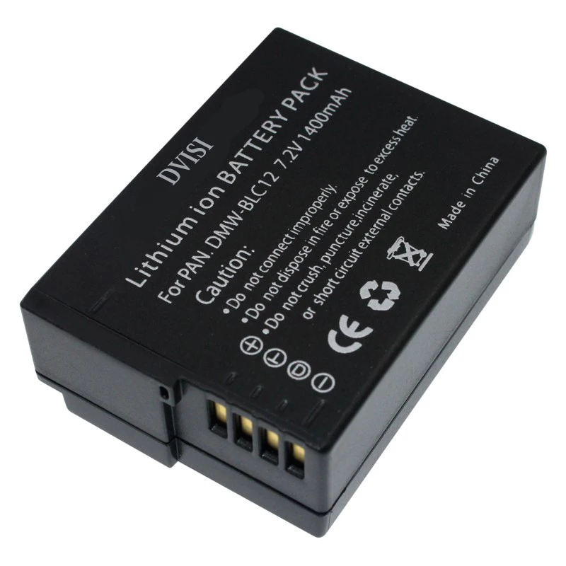 

DVISI 7.2V 1400mAh DMW-BLC12 DMW BLC12 DMWBLC12 Replacement Camera Battery for Panasonic Lumix DMC-GH2 GH2GK DMC-GH2HK Camera