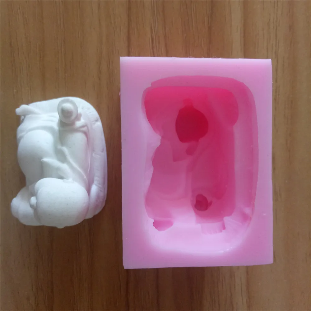 Китайская силиконовая форма для мыла Будды свечей Пищевая шоколада сахарного