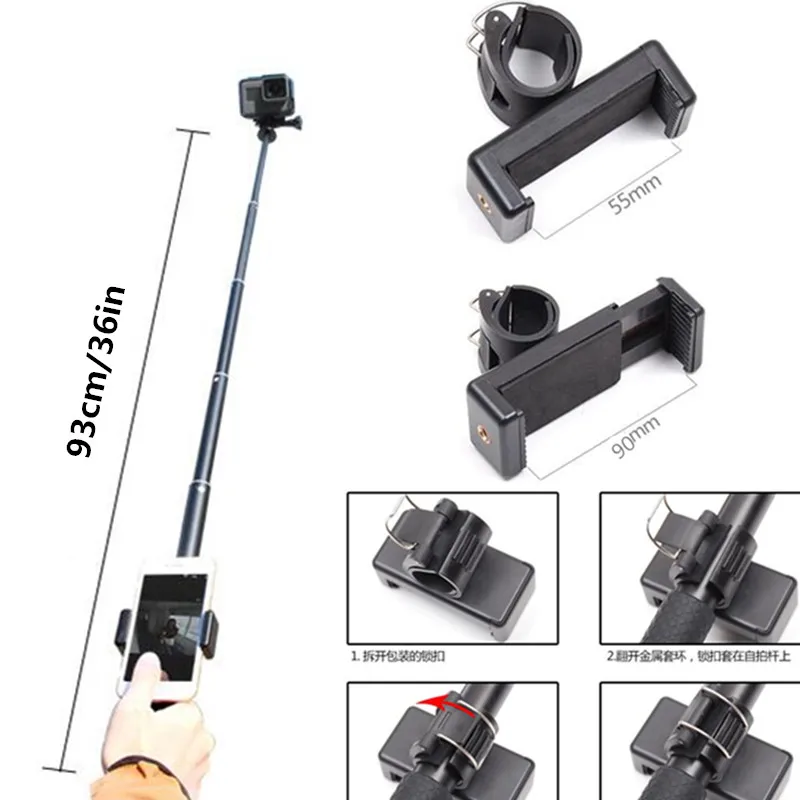 Anordsem аксессуары для штатива Gopro Монопод Крепление Hero 7 6 5 4 3 Xiaomi YI K/4 K +/YI LITE/Mijia 4k ENEK SJ
