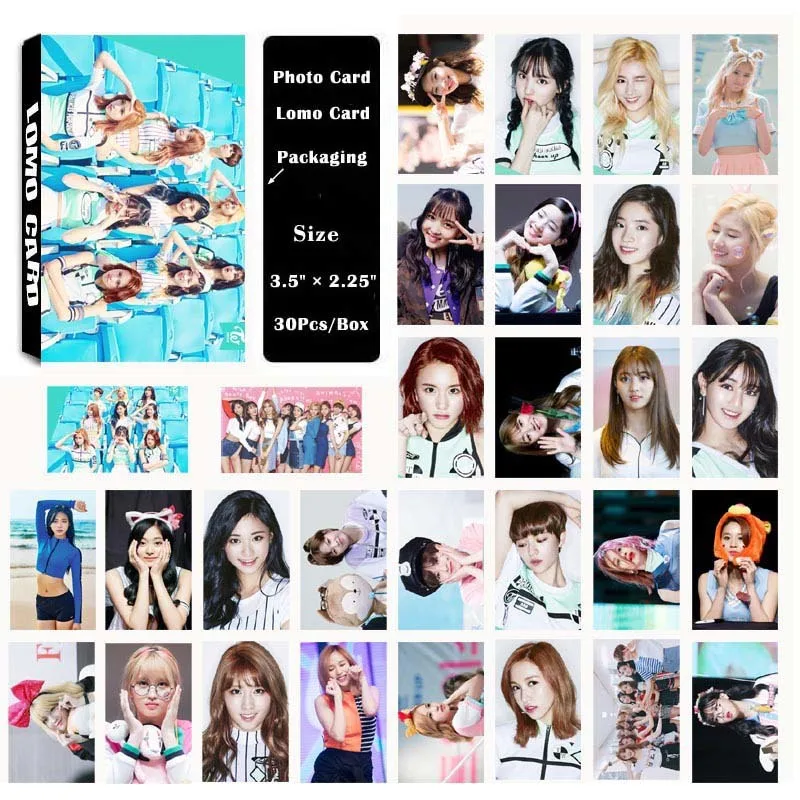 KPOP дважды альбом самодельные бумажные ломо карты фото постер HD фотокарты