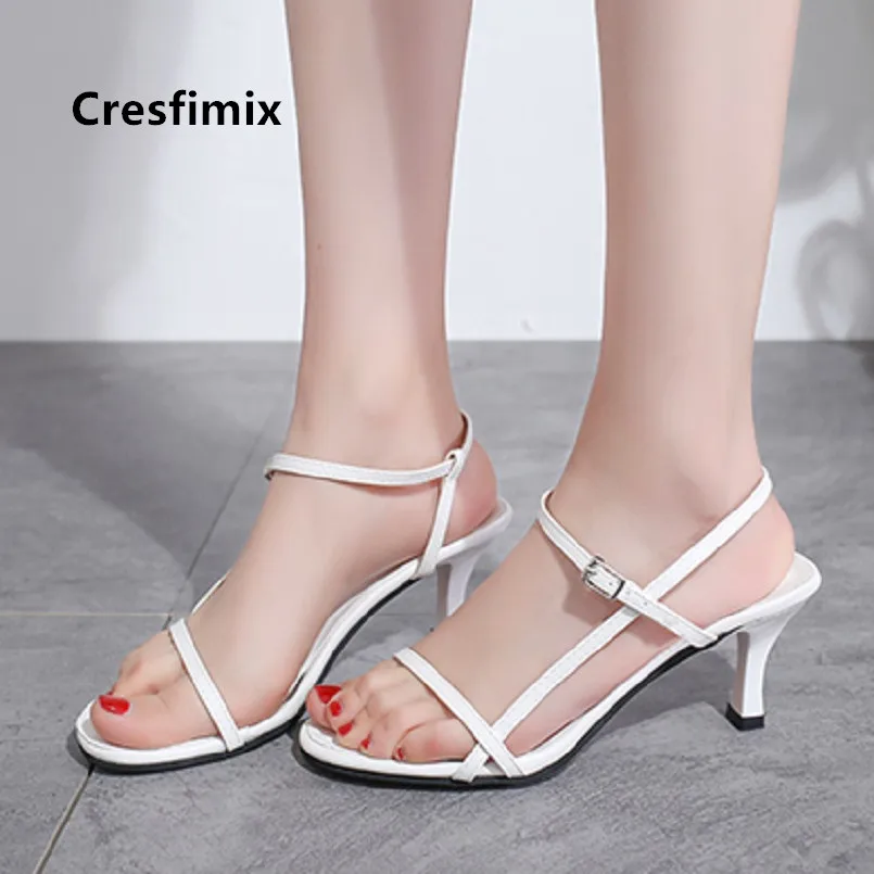 Cresfimix sandales femmes/женские модные босоножки высокого качества на высоком каблуке 7 см