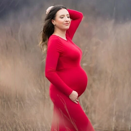 Red Новые платья для беременных для фотосессии для беременных; реквизит для фотосессии; платье макси для беременных; Одежда для беременных женщин - Цвет: Red