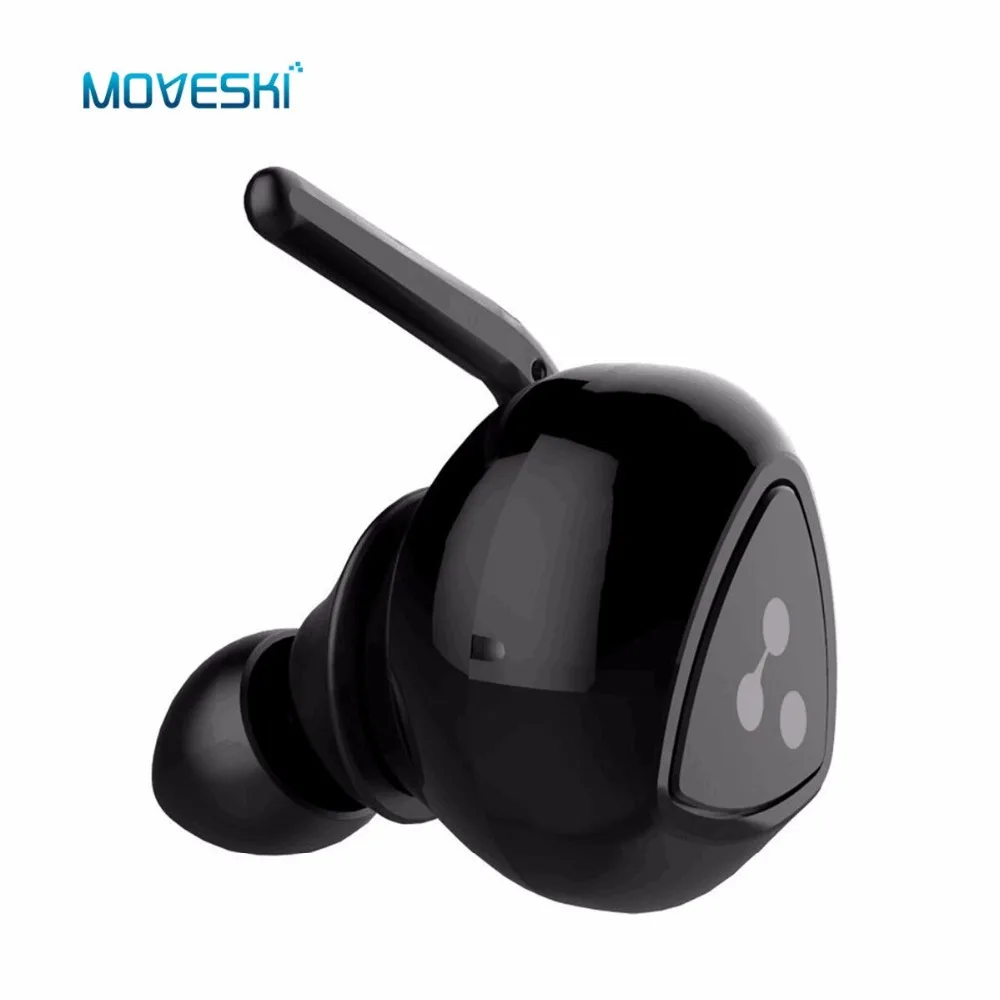 Беспроводные bluetooth наушники Moveski D900 мини водонепроницаемые невидимые с
