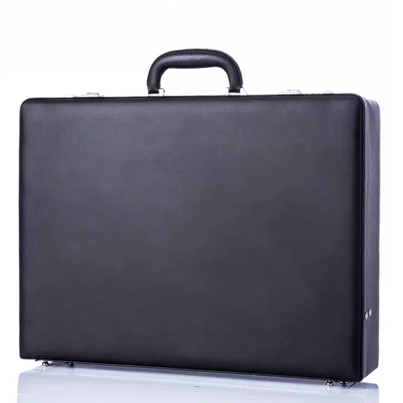 Мужской деловой Кожаный Чемодан кодовый портфель для ноутбука