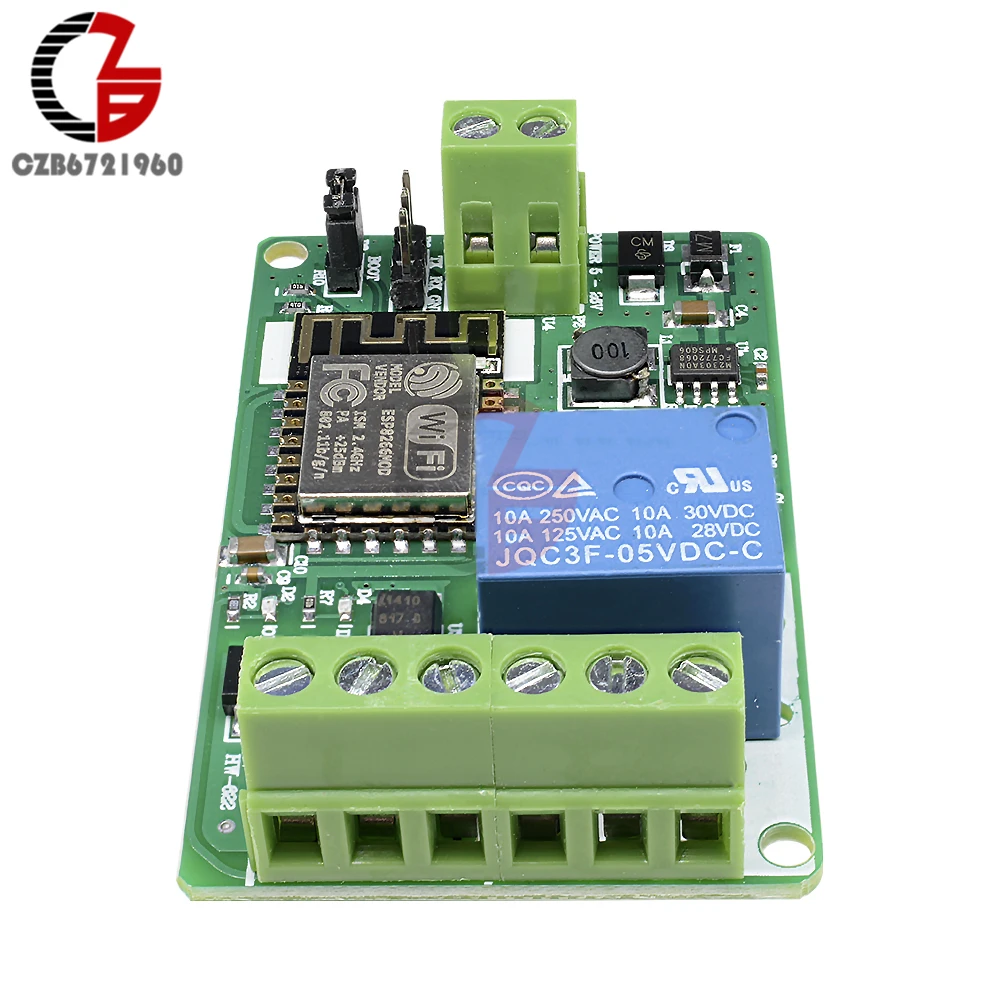 DC 12V ESP8266 ESP-12F ESP12F беспроводной Wifi модуль 220V 10A релейный модуль 802.11b/g/n 2,4 GHz