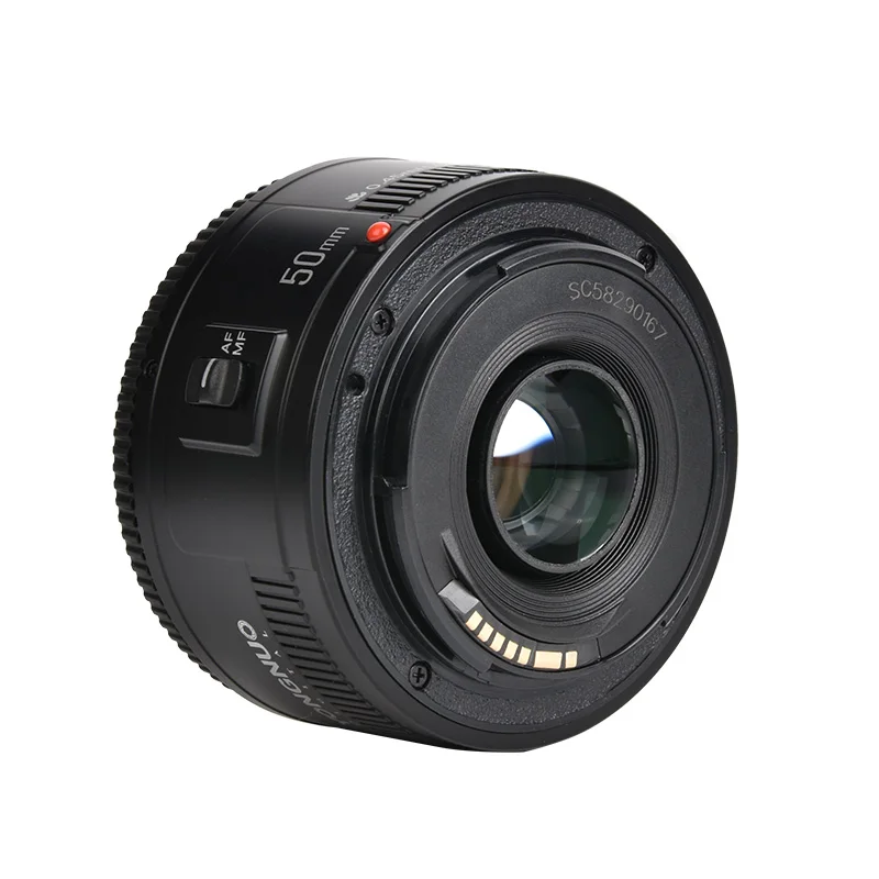 В наличии! YONGNUO YN50mm F1.8 YN EF 50 мм f/1.8 AF объектив YN50 диафрагма Автофокус для Canon EOS
