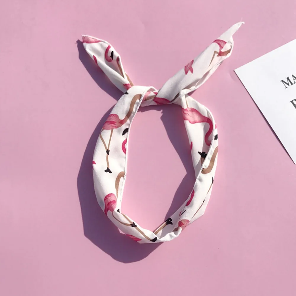 Тюрбан с фламинго головные повязки модная шифоновая повязка для волос