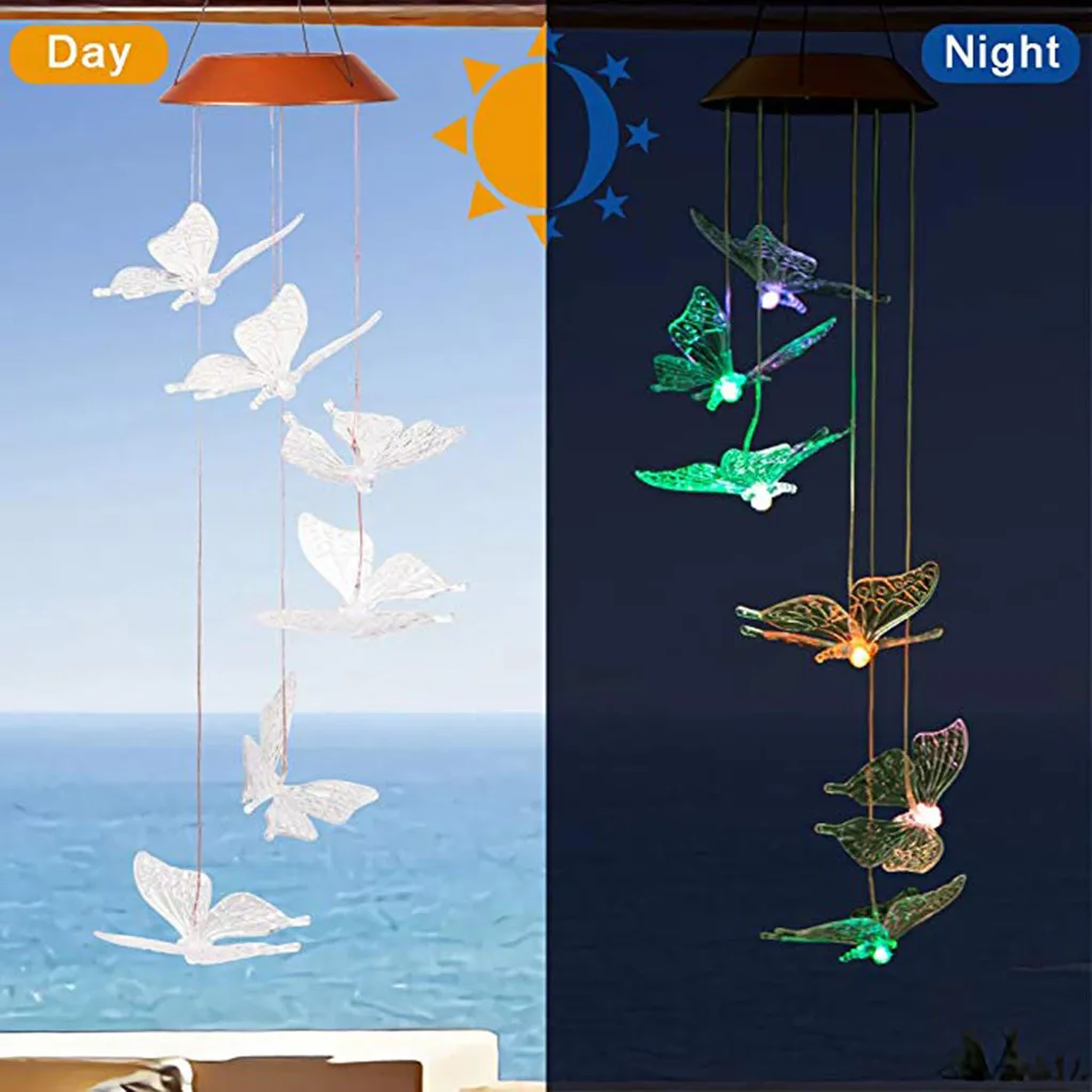 2019 Новый светодиодный солнечный свет бабочки ветра сыпучий песок светильник для