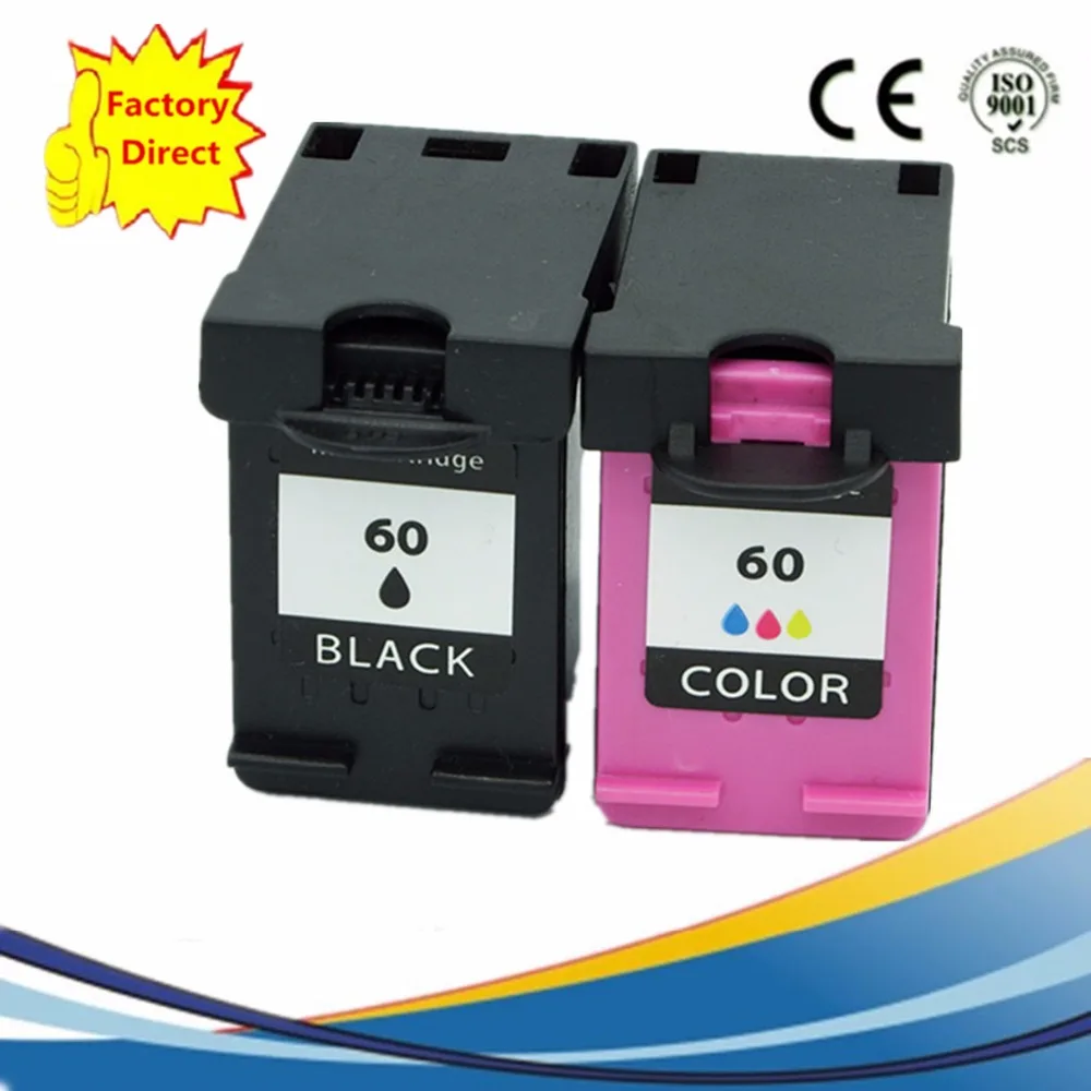 Картриджи с чернилами Северная Америка восстановленные для 60 XL 60XL HP60 HP60XL Deskjet D2530
