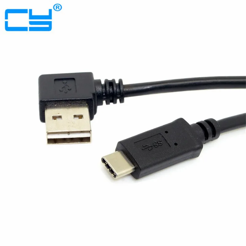 Двусторонний кабель USB Type C на 2 0 90 градусов левый и правый угловой для передачи