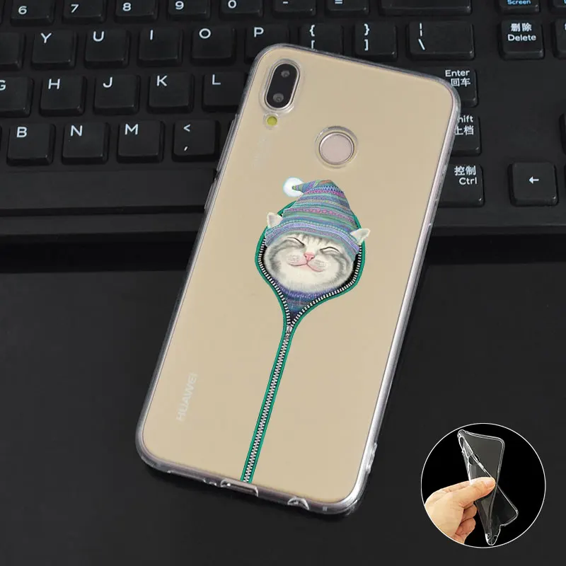 DREAMFOX L019 Cat Soft TPU Silicone Case Cover For Huawei Honor 6A 6C 7X 9 10 P20 P30 Lite Pro P Smart 2019 |