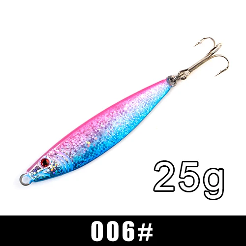Приманка для рыбалки от ftk Shore Jig Sardine 1 шт. 15 г-60 г 65 мм-115 мм пресноводная соленая форель ложка Бас Приманка металлическая искусственная приманка - Цвет: 25g-006