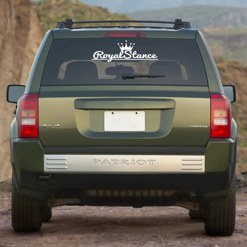 CS-234#15*46 см 10*30 см royal stance Забавный автомобиля стикер и Наклейка Серебро/orange винил авто наклейки