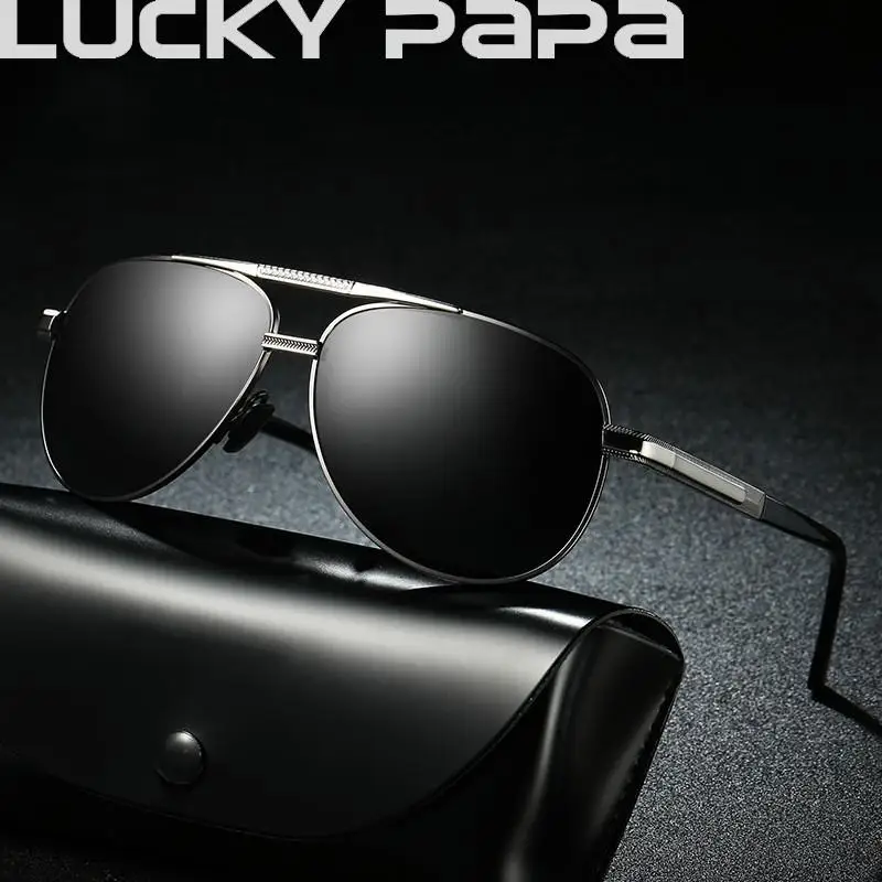 High Quality New Pilot Sunglasses Men Polarized Luxury Brand Vintage Mens Sun Glasses Driving Uv400 Sunglass With Box | Аксессуары для