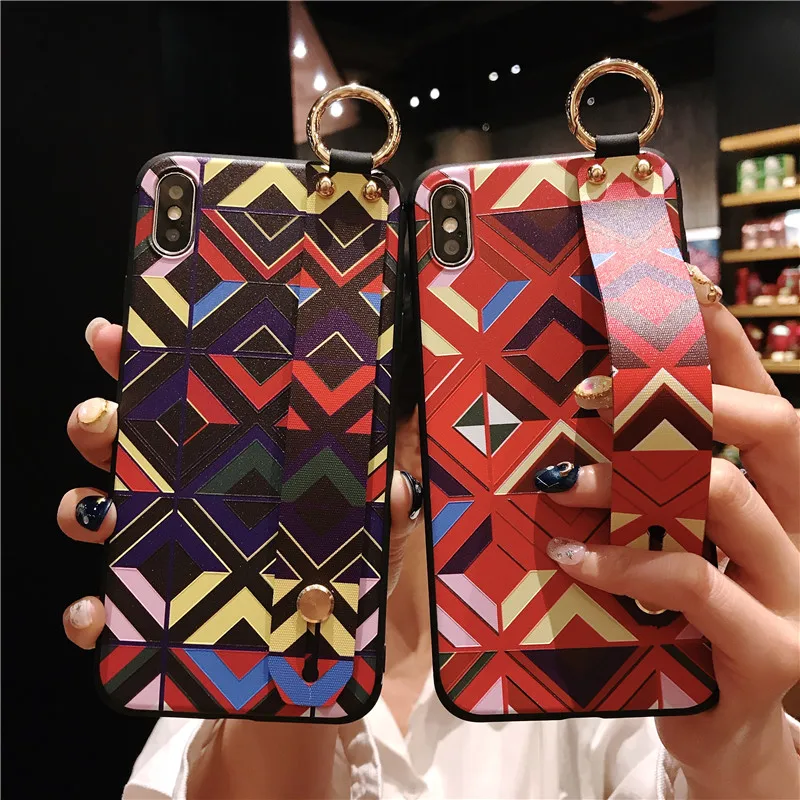Fashion Stripe Phone Case For Vivo X21 UD On X21i Y71 Y85 V9 Y83 Y81 Silicone Soft Wristband Back Cover Capa |