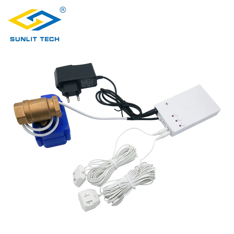 

Russian Water Leakage Detector with DN15 DN20 DN25 Valve Water Leaking Flood Overflow Sensor For Kitchen Home Smart Alarm System
