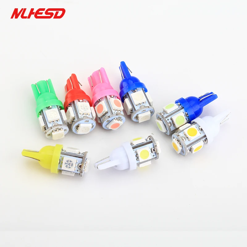 10 шт. T10 светодиодный W5W 5050 5SMD 192 168 194 автомобиль клиновая лампа света лампы Супер