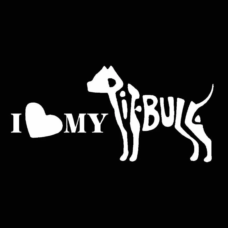 YJZT 16 8 см * I love My Pitbull Decal Dog виниловое украшение смешная наклейка на машину