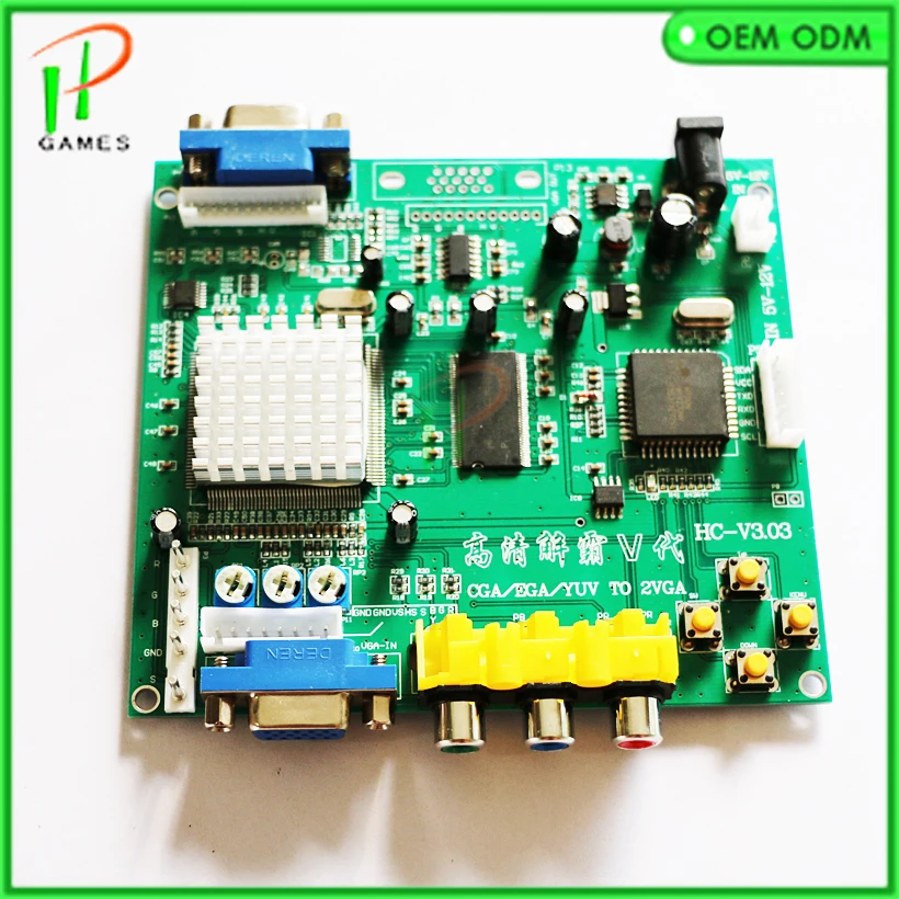 Новая аркадная игра RGB/CGA/EGA/YUV К VGA HD видео преобразователь аркадных игр выходной