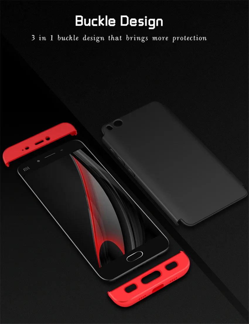Case For Xiaomi Mi 5s Mi5s Cover Original Protective Phone Housing Hard PC 360 Full Body Cases Fundas |