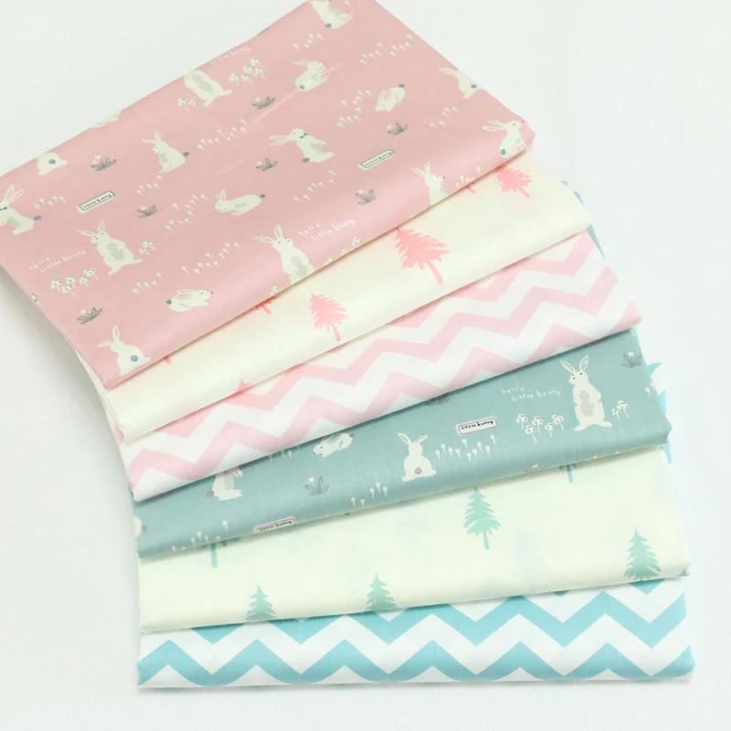 Кроличий саржевый Хлопок Ткань для шитья детская ткань кукла материал Сделай Сам