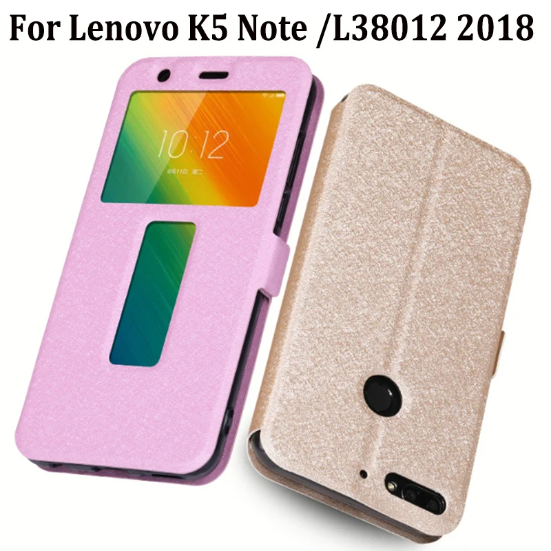 Чехол с открытым окошком 6 0 дюйма для Lenovo K5 Note 2018 чехол из искусственной кожи
