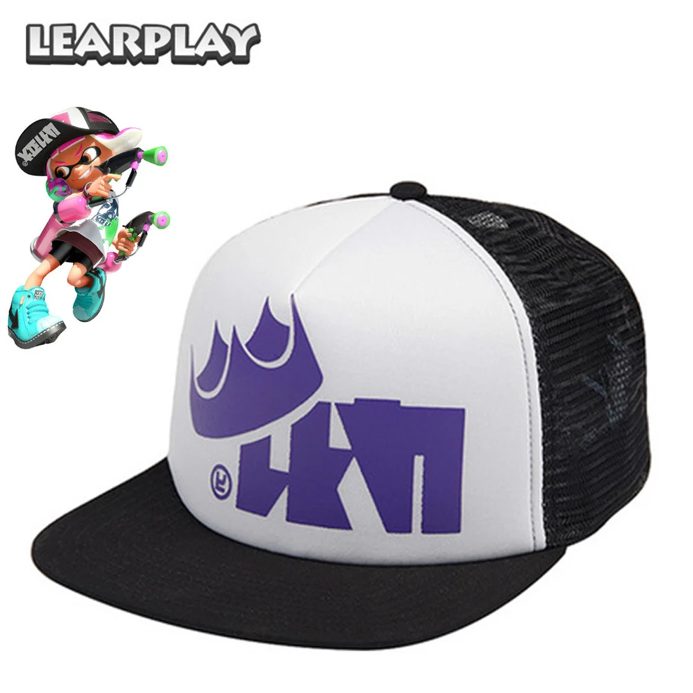 Learplay Splatoon King флип регулируемые кепки с сеткой бейсбольная кепка Дальнобойщик шляпа Рождественский костюм аксессуары для взрослых детей