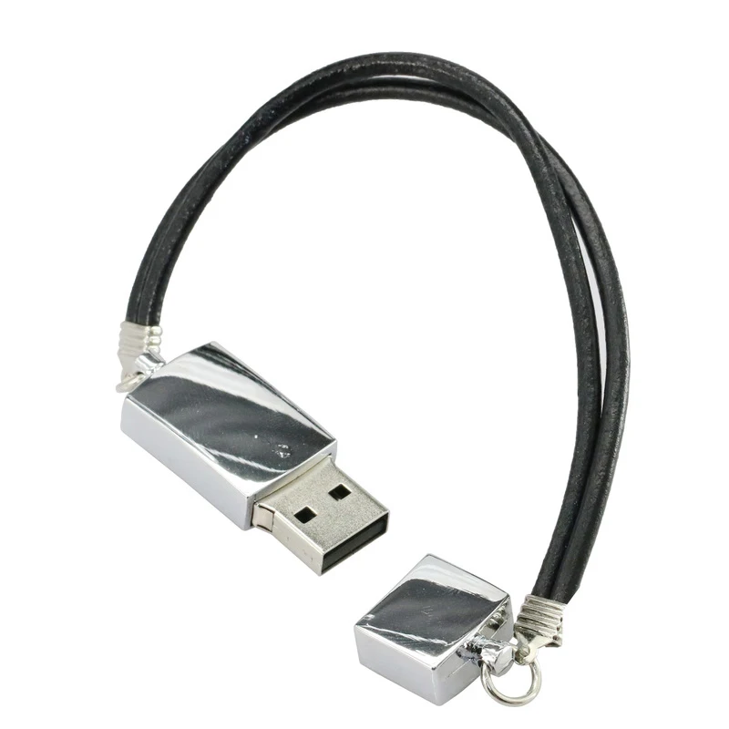 Кожаный браслет Usb 8 ГБ 16 ГБ 32 ГБ 64 Гб ювелирный металлический USB флеш-накопитель U диск алмазные браслеты модель pendrive