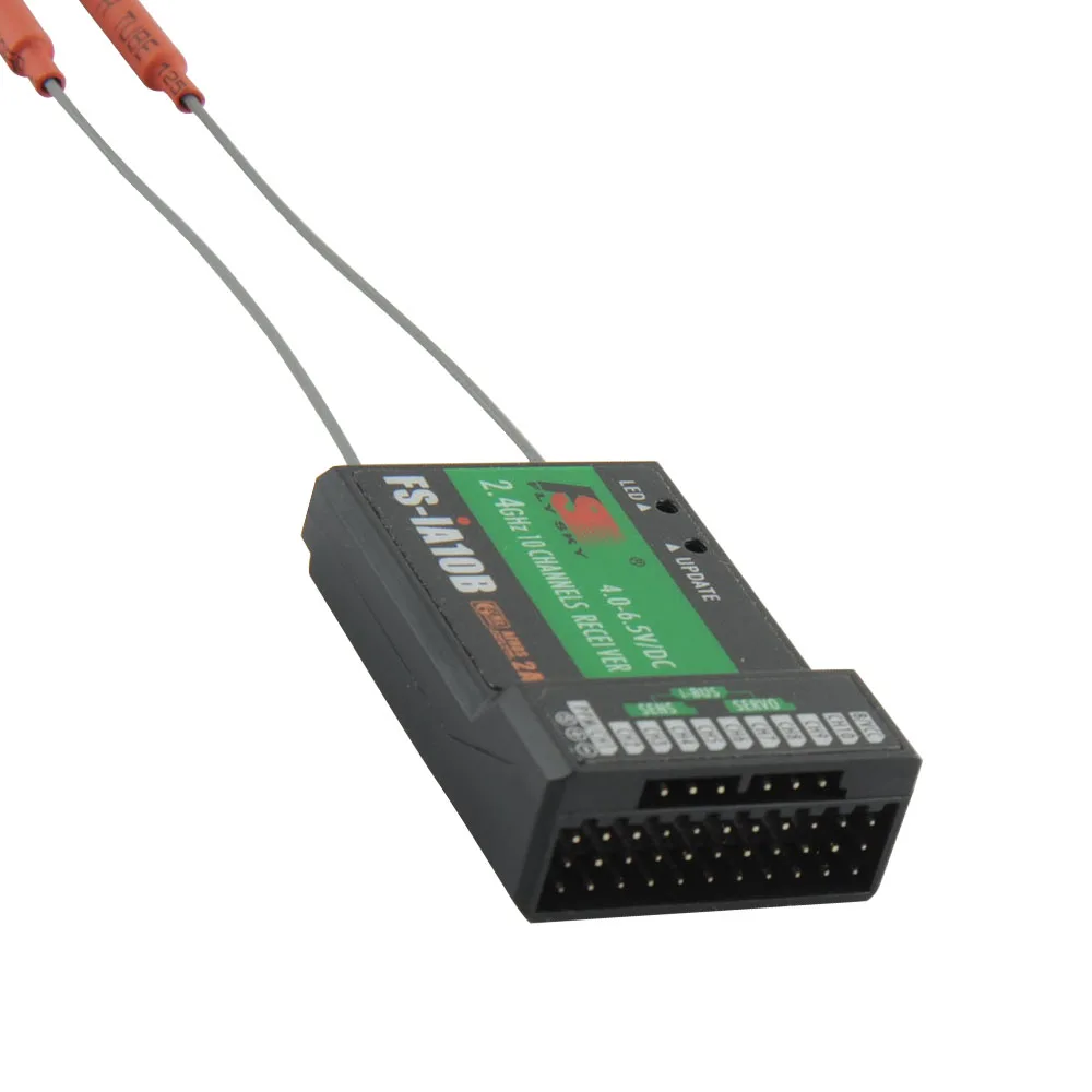 Оригинальный Fly Sky FS IA10B 2 4G 10 канальный приемник PPM Выход с iBus Порты и разъёмы